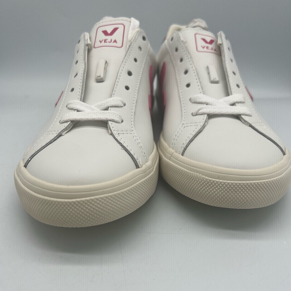 VEJA Esplar Logo Extra White Mia Pink Low Top Sneakers - Picture 4 of 13